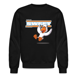 Sweet Swan Character Comfort Adult Crewneck Sweatshirt - black