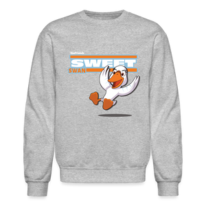 Sweet Swan Character Comfort Adult Crewneck Sweatshirt - heather gray