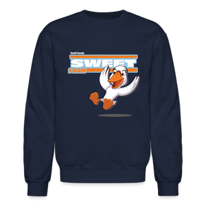 Sweet Swan Character Comfort Adult Crewneck Sweatshirt - navy