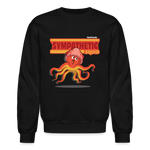 Sympathetic Squid Character Comfort Adult Crewneck Sweatshirt - black