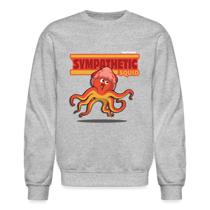 
            
                Load image into Gallery viewer, Sympathetic Squid Character Comfort Adult Crewneck Sweatshirt - heather gray
            
        