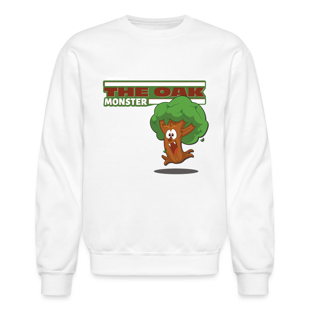 The Oak Monster Character Comfort Adult Crewneck Sweatshirt - white