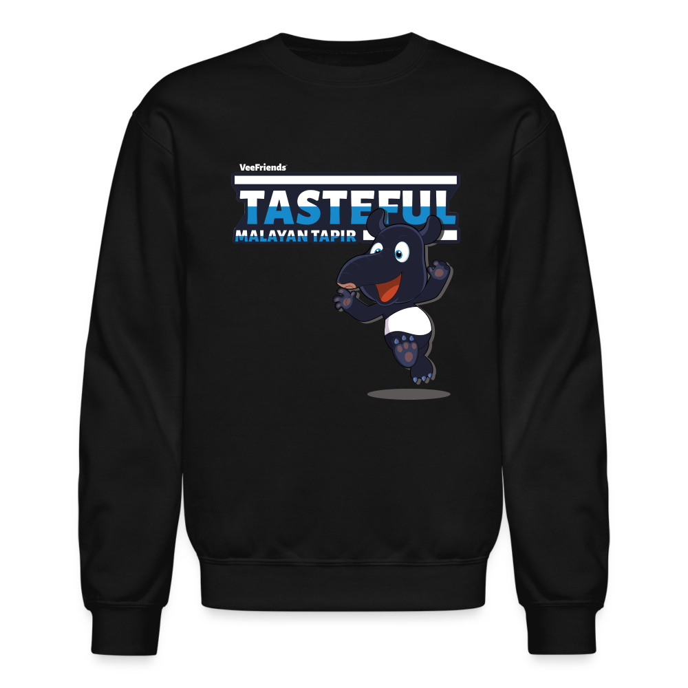 Tasteful Malayan Tapir Character Comfort Adult Crewneck Sweatshirt - black