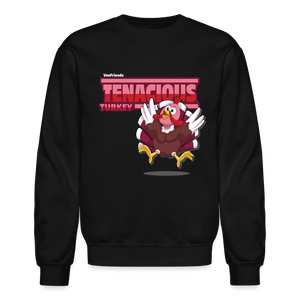 Tenacious Turkey Character Comfort Adult Crewneck Sweatshirt - black