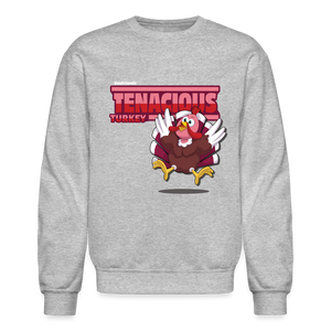 Tenacious Turkey Character Comfort Adult Crewneck Sweatshirt - heather gray