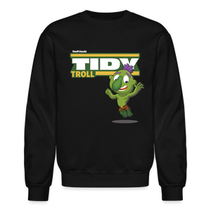 Tidy Troll Character Comfort Adult Crewneck Sweatshirt - black