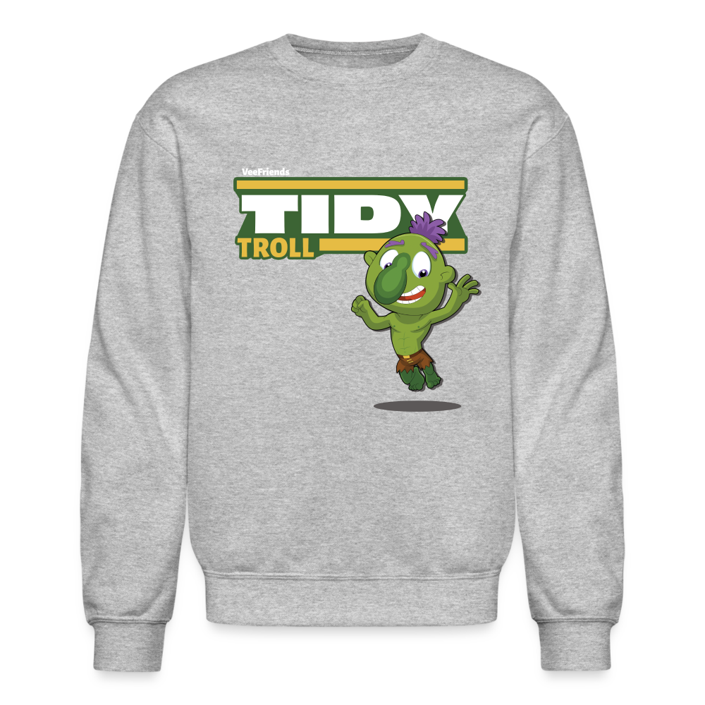 Tidy Troll Character Comfort Adult Crewneck Sweatshirt - heather gray