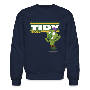 Tidy Troll Character Comfort Adult Crewneck Sweatshirt - navy