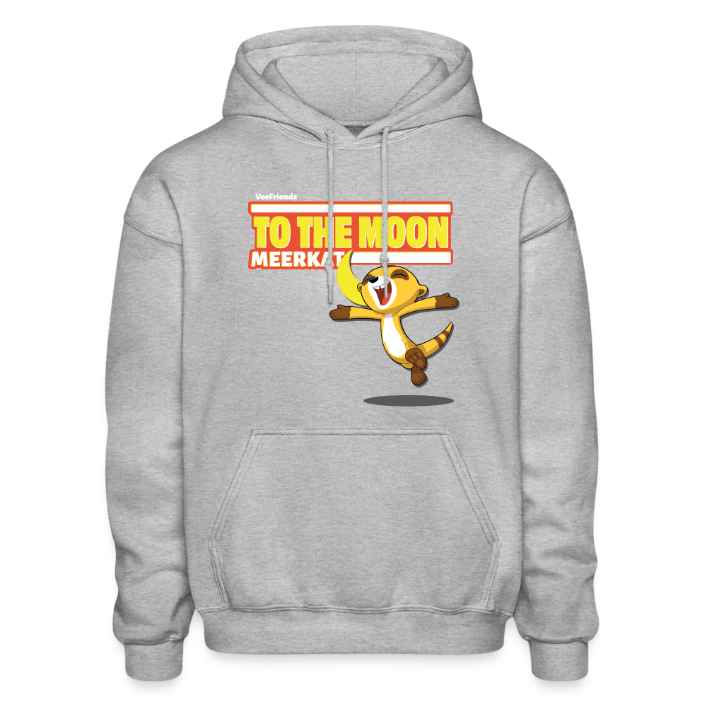 To The Moon Meerkat Character Comfort Adult Hoodie - heather gray