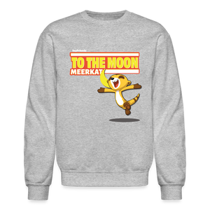 
            
                Load image into Gallery viewer, To The Moon Meerkat Character Comfort Adult Crewneck Sweatshirt - heather gray
            
        