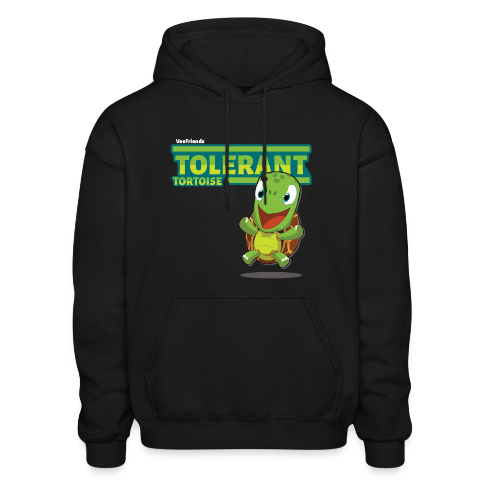 Tolerant Tortoise Character Comfort Adult Hoodie - black