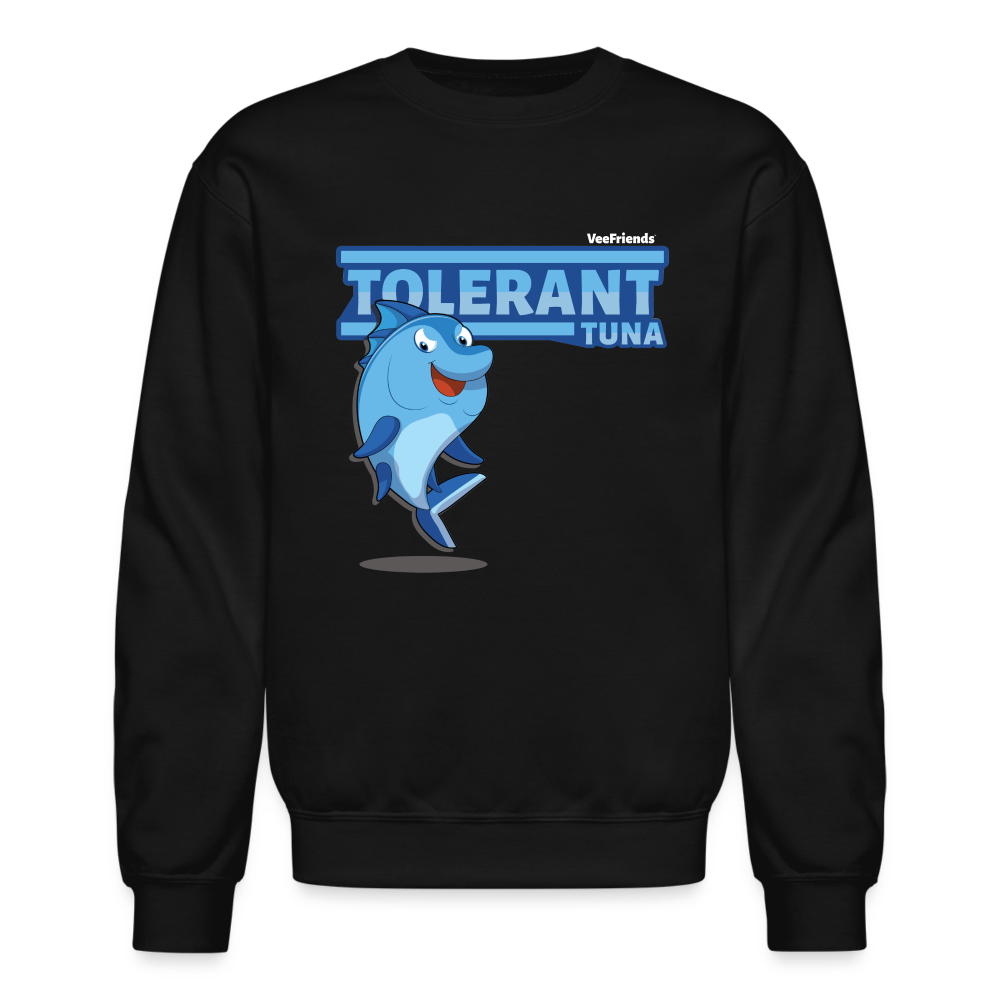 
            
                Load image into Gallery viewer, Tolerant Tuna Character Comfort Adult Crewneck Sweatshirt - black
            
        
