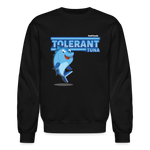 Tolerant Tuna Character Comfort Adult Crewneck Sweatshirt - black