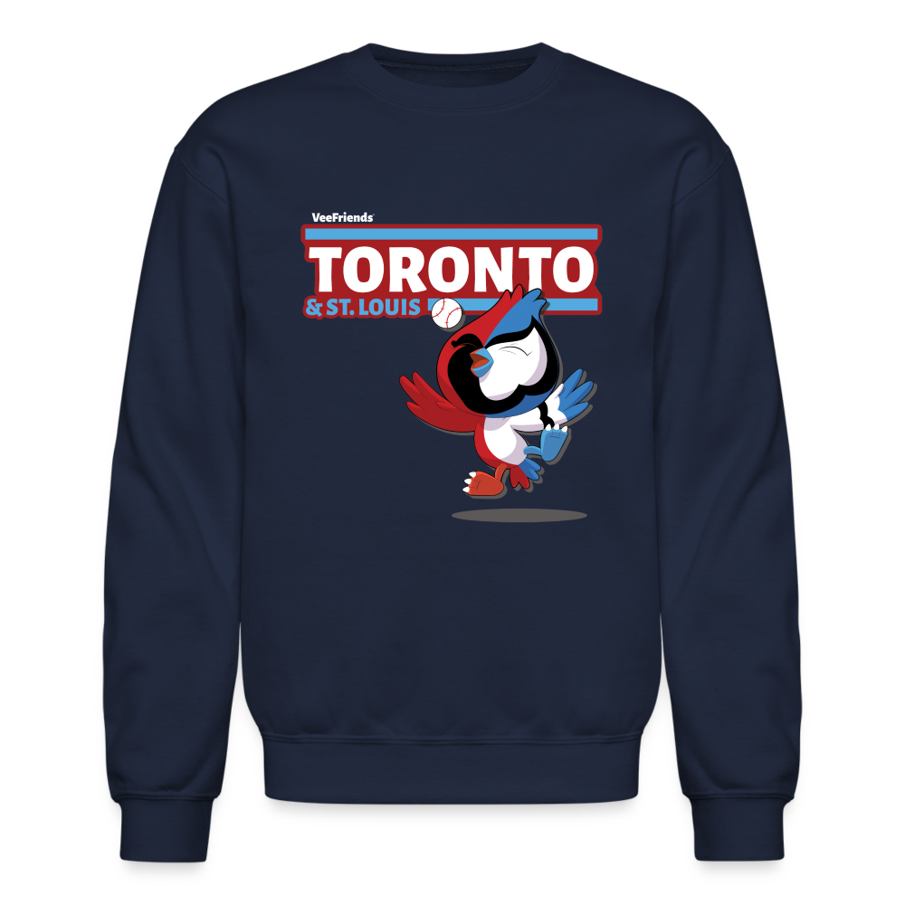 Toronto & St. Louis Character Comfort Adult Crewneck Sweatshirt - navy