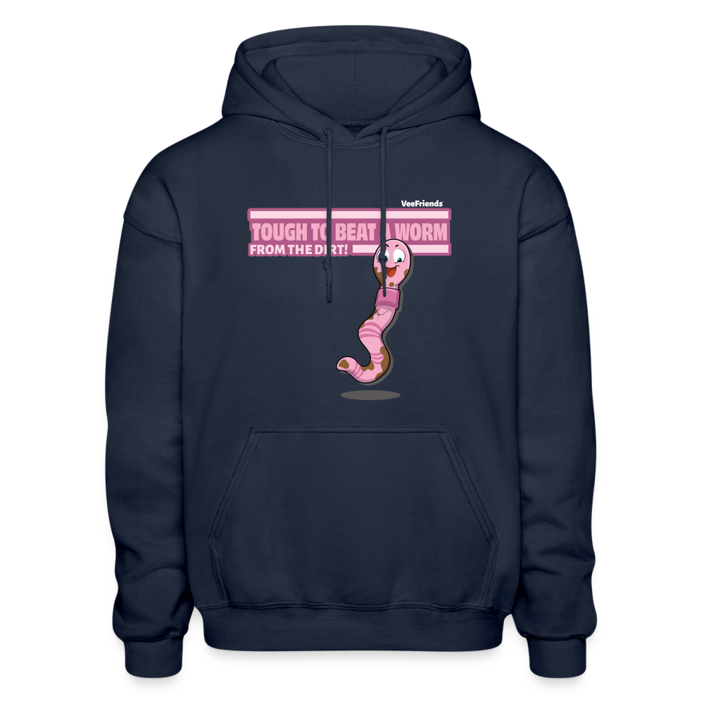 Tough To Beat A Worm From The Dirt! Character Comfort Adult Hoodie - navy