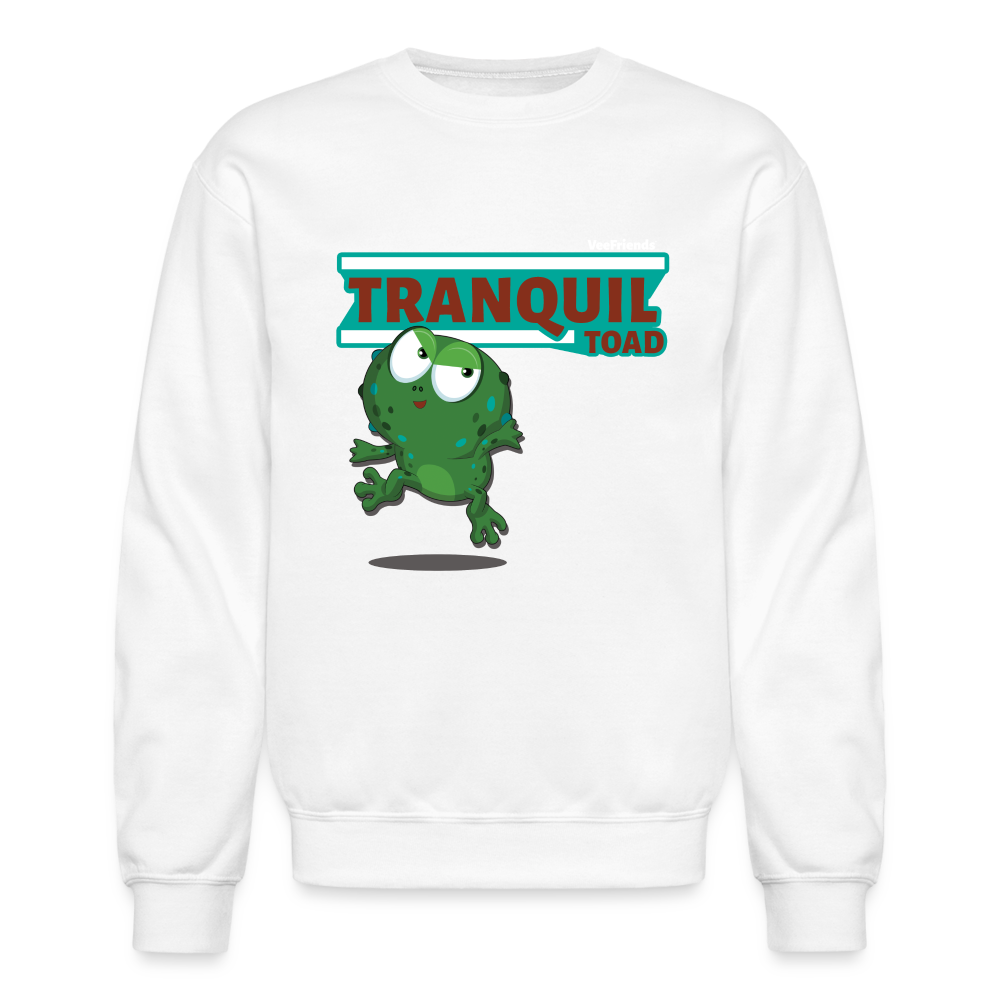 
            
                Load image into Gallery viewer, Tranquil Toad Character Comfort Adult Crewneck Sweatshirt - white
            
        