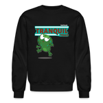 Tranquil Toad Character Comfort Adult Crewneck Sweatshirt - black