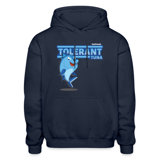 Tolerant Tuna Character Comfort Adult Hoodie - navy