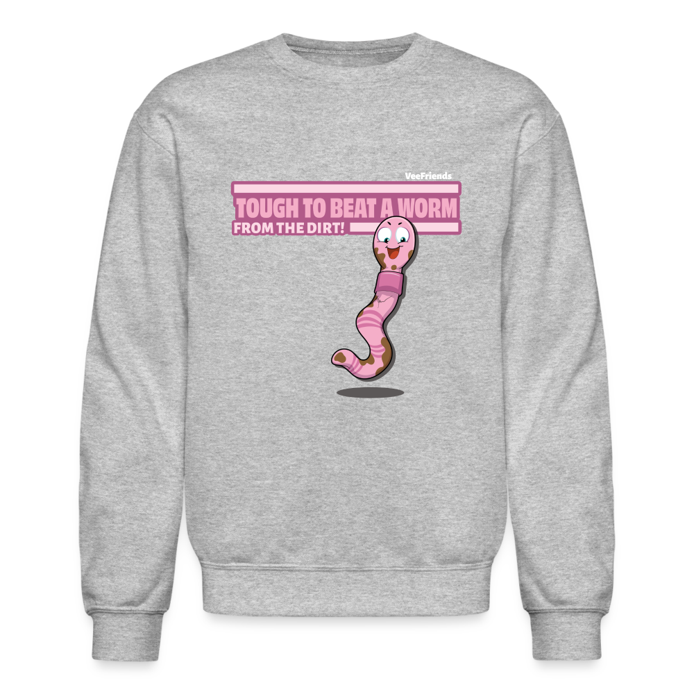 Tough To Beat A Worm From The Dirt! Character Comfort Adult Crewneck Sweatshirt - heather gray