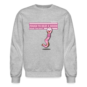 Tough To Beat A Worm From The Dirt! Character Comfort Adult Crewneck Sweatshirt - heather gray