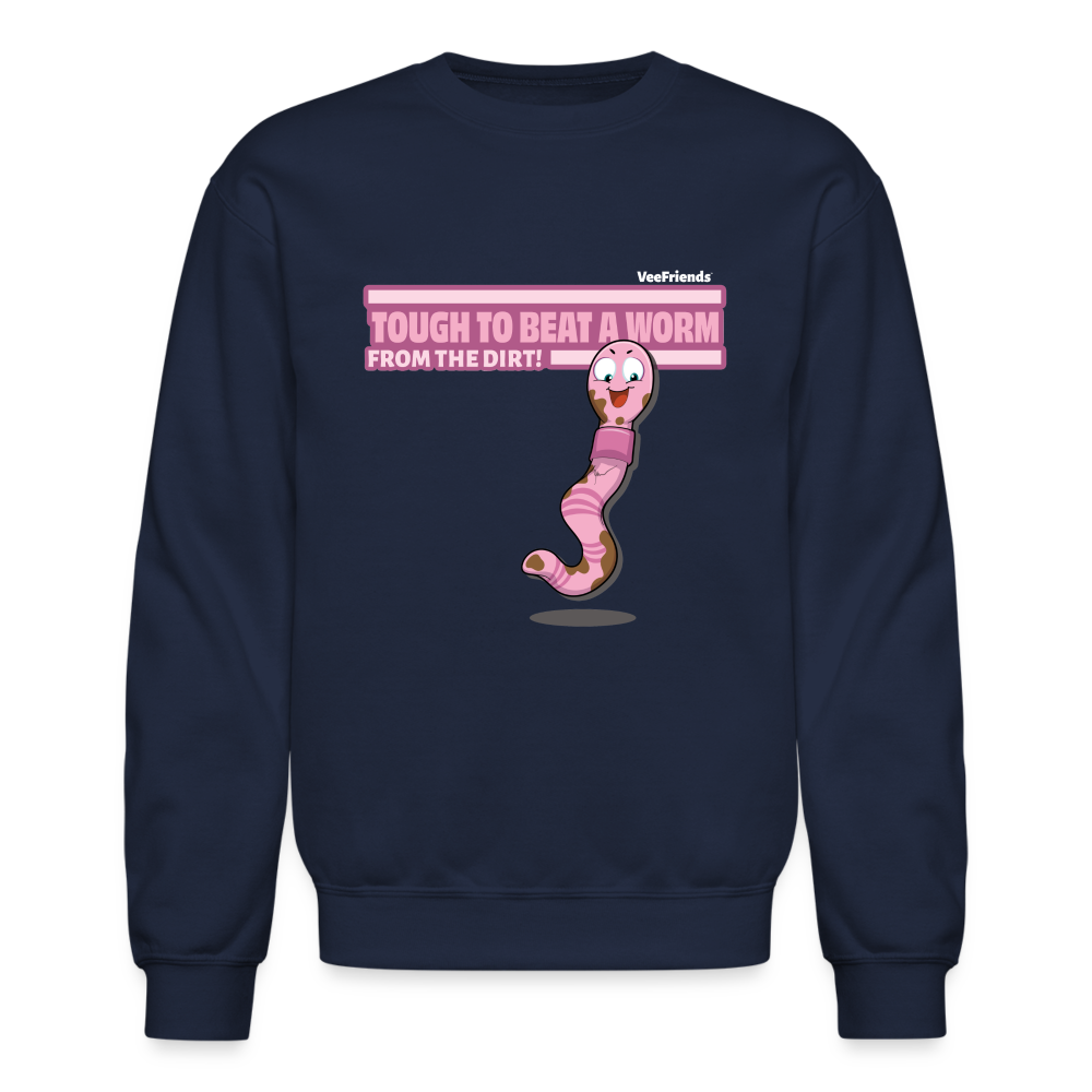 Tough To Beat A Worm From The Dirt! Character Comfort Adult Crewneck Sweatshirt - navy