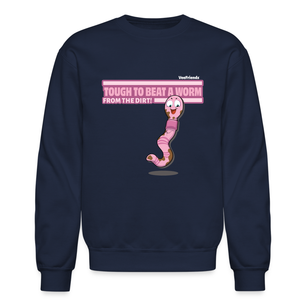 
            
                Load image into Gallery viewer, Tough To Beat A Worm From The Dirt! Character Comfort Adult Crewneck Sweatshirt - navy
            
        