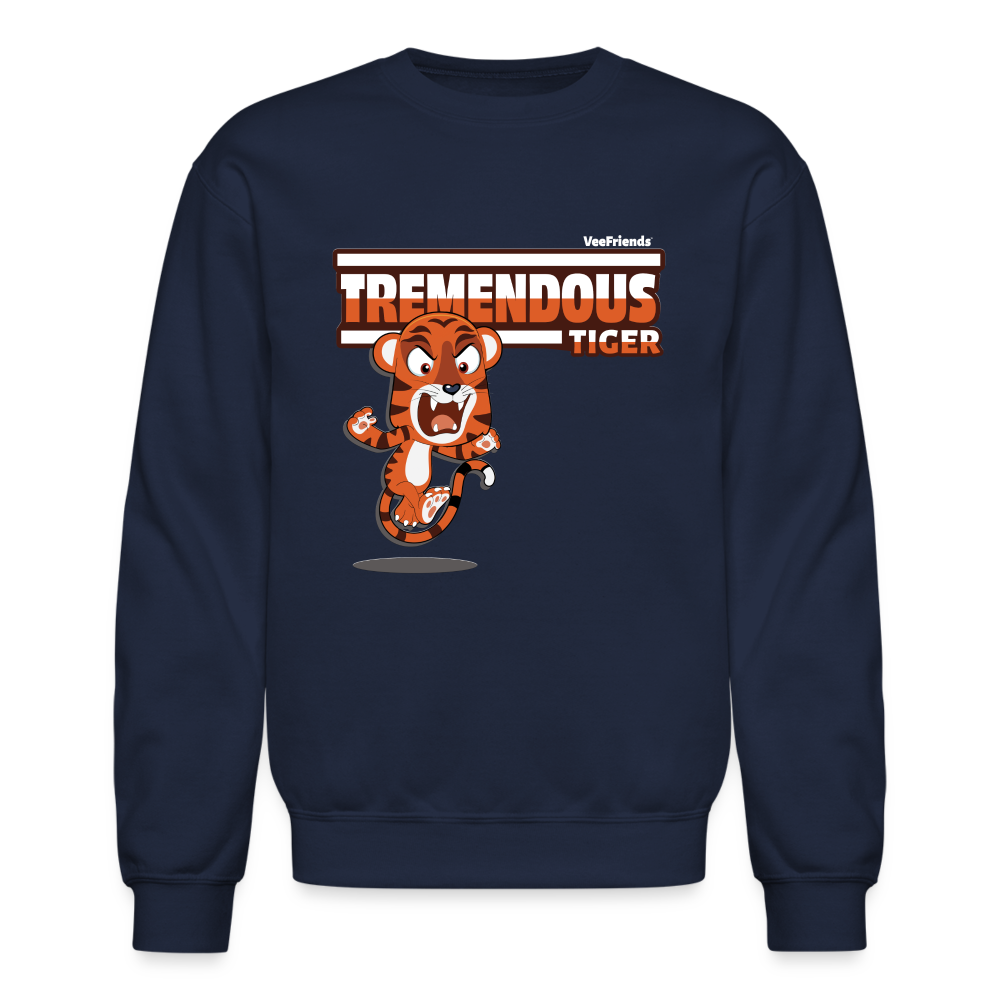 Tremendous Tiger Character Comfort Adult Crewneck Sweatshirt - navy