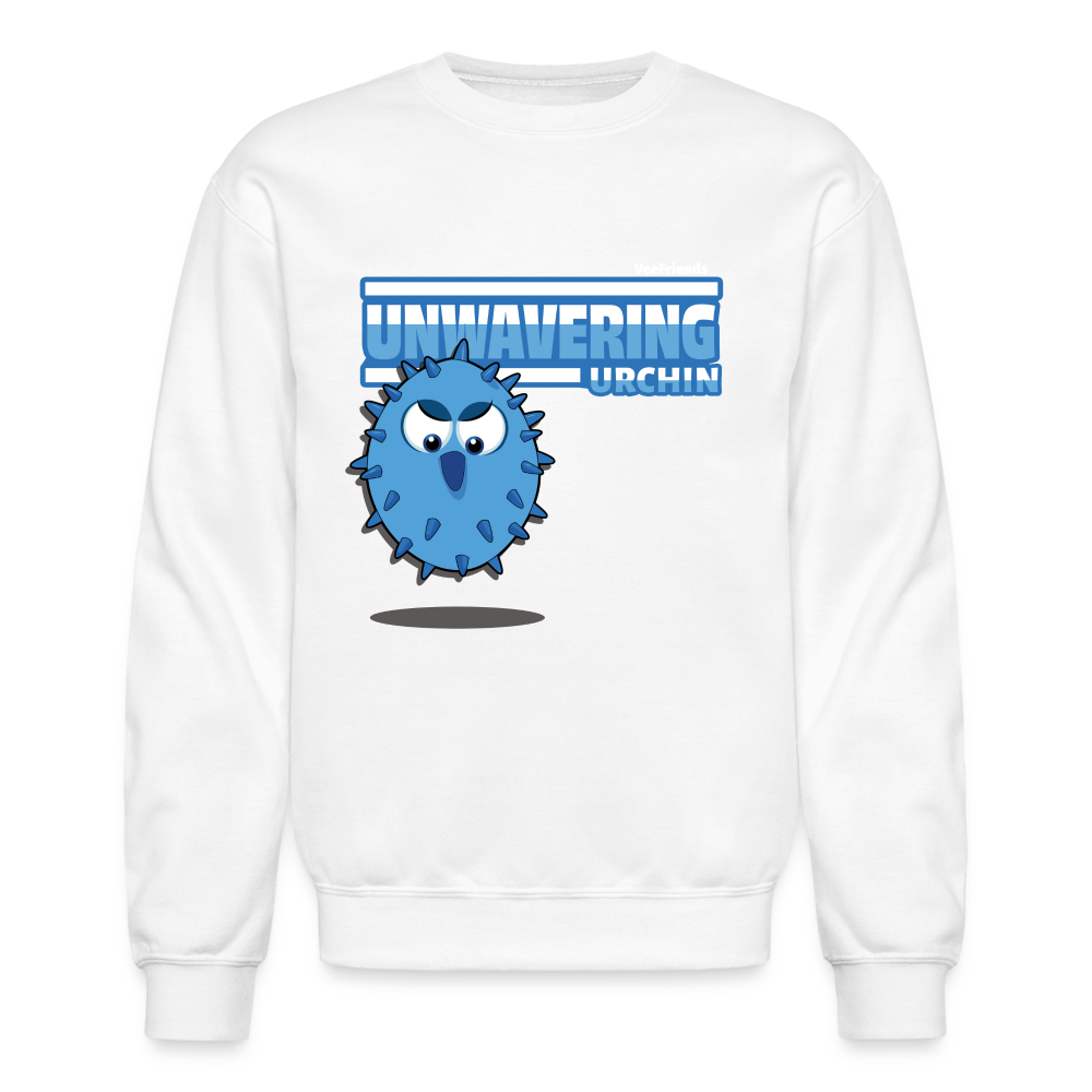 Unwavering Urchin Character Comfort Adult Crewneck Sweatshirt - white