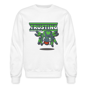 Trusting Tarantula Character Comfort Adult Crewneck Sweatshirt - white
