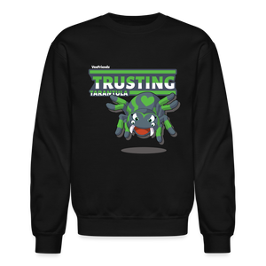 Trusting Tarantula Character Comfort Adult Crewneck Sweatshirt - black