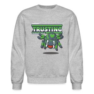 Trusting Tarantula Character Comfort Adult Crewneck Sweatshirt - heather gray