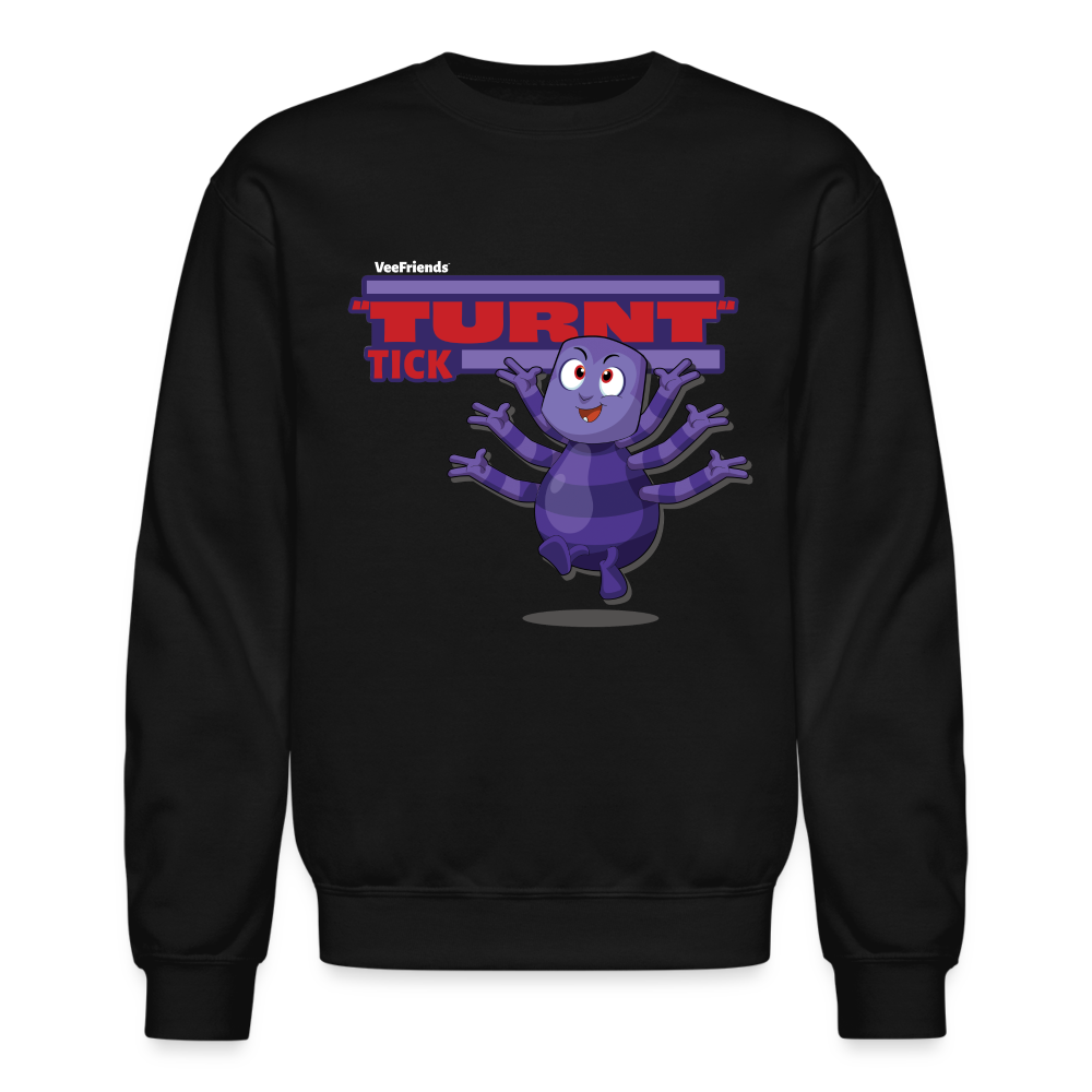 "Turnt" Tick Character Comfort Adult Crewneck Sweatshirt - black