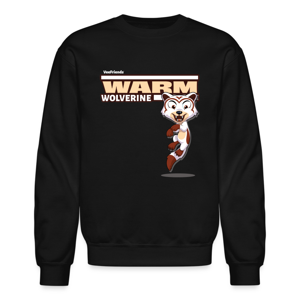 Warm Wolverine Character Comfort Adult Crewneck Sweatshirt - black