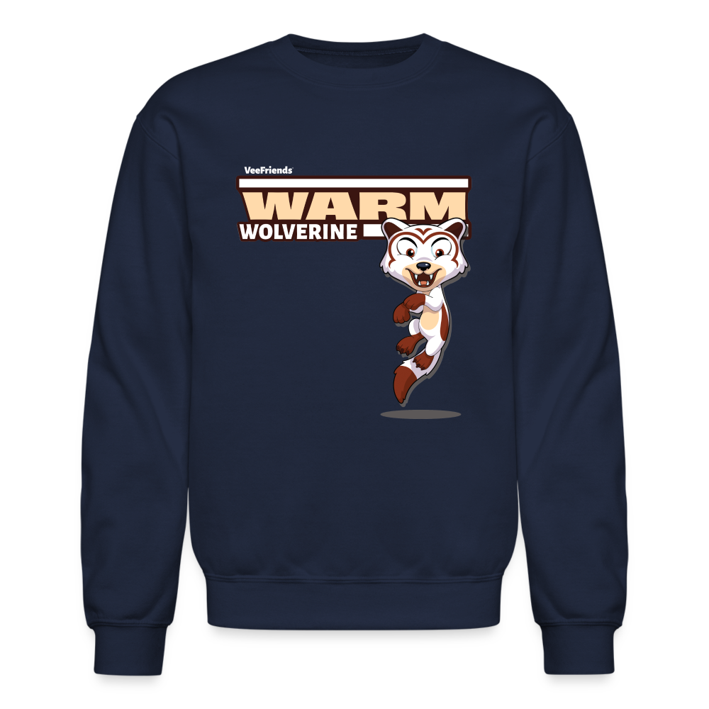 Warm Wolverine Character Comfort Adult Crewneck Sweatshirt - navy