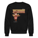 Well-Rounded Warthog Character Comfort Adult Crewneck Sweatshirt - black