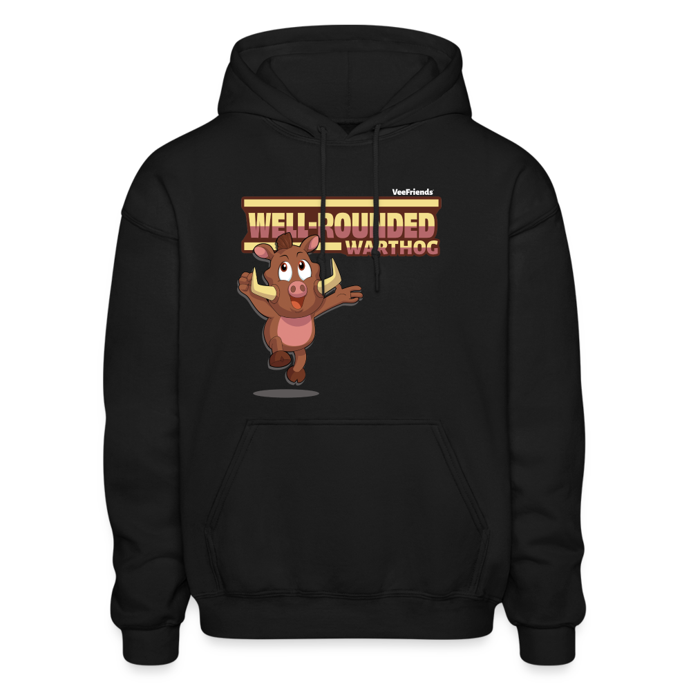 Well-Rounded Warthog Character Comfort Adult Hoodie - black