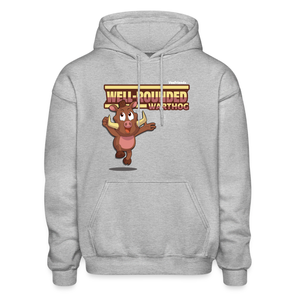 Well-Rounded Warthog Character Comfort Adult Hoodie - heather gray