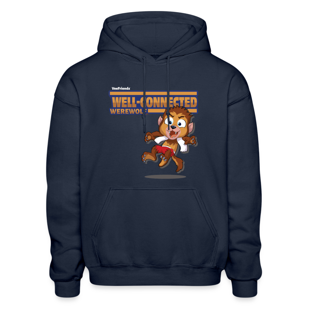 Well-Connected Werewolf Character Comfort Adult Hoodie - navy