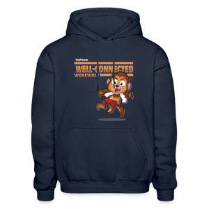 Well-Connected Werewolf Character Comfort Adult Hoodie - navy