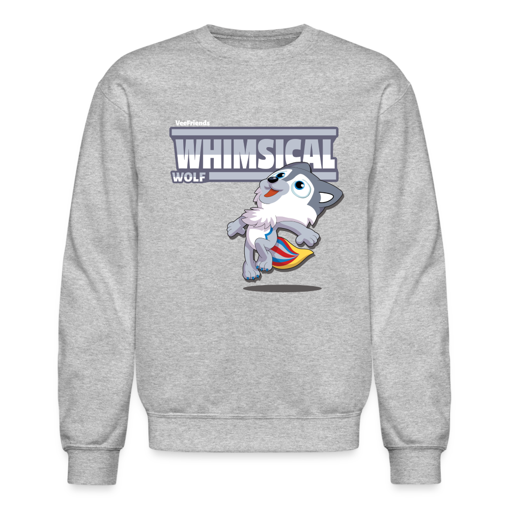 
            
                Load image into Gallery viewer, Whimsical Wolf Character Comfort Adult Crewneck Sweatshirt - heather gray
            
        