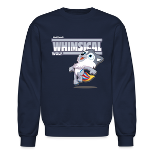 
            
                Load image into Gallery viewer, Whimsical Wolf Character Comfort Adult Crewneck Sweatshirt - navy
            
        