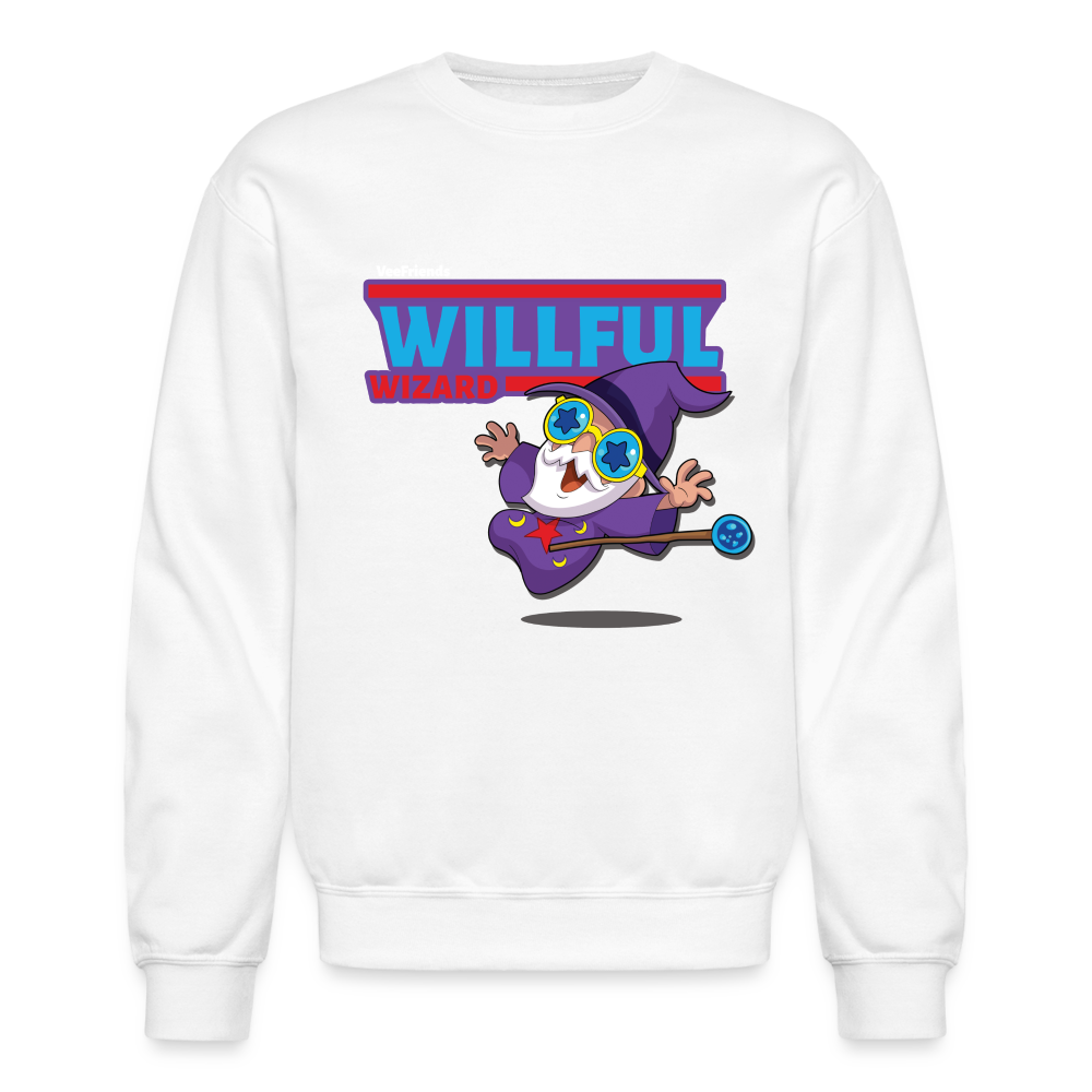 
            
                Load image into Gallery viewer, Willful Wizard Character Comfort Adult Crewneck Sweatshirt - white
            
        