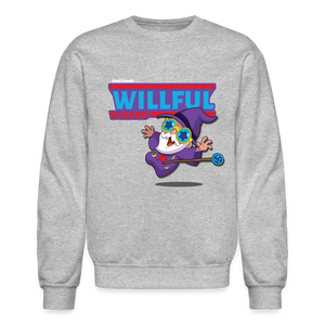 
            
                Load image into Gallery viewer, Willful Wizard Character Comfort Adult Crewneck Sweatshirt - heather gray
            
        