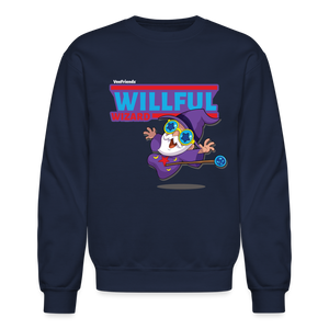 Willful Wizard Character Comfort Adult Crewneck Sweatshirt - navy