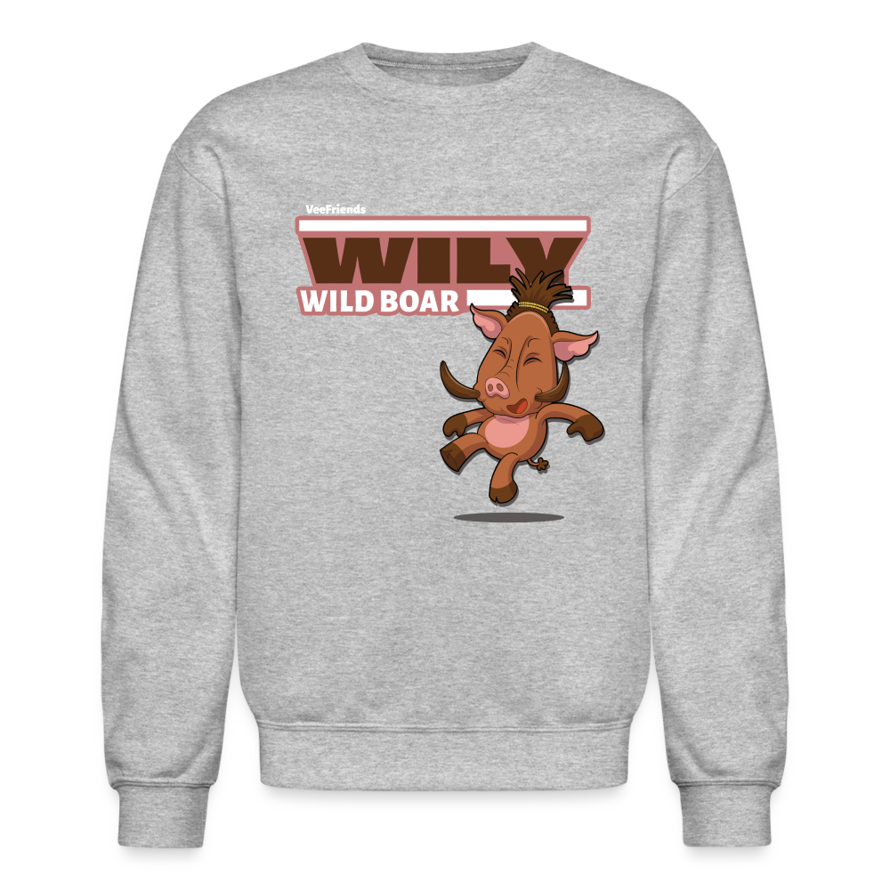 
            
                Load image into Gallery viewer, Wily Wild Boar Character Comfort Adult Crewneck Sweatshirt - heather gray
            
        