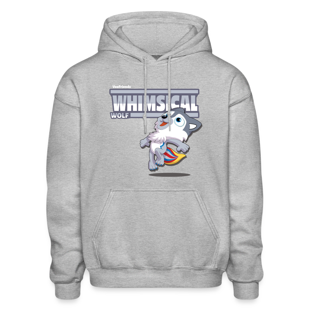 Whimsical Wolf Character Comfort Adult Hoodie - heather gray