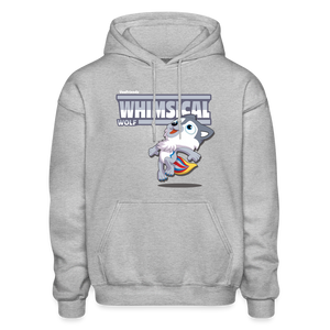 Whimsical Wolf Character Comfort Adult Hoodie - heather gray