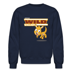 Wild Wallaby Character Comfort Adult Crewneck Sweatshirt - navy