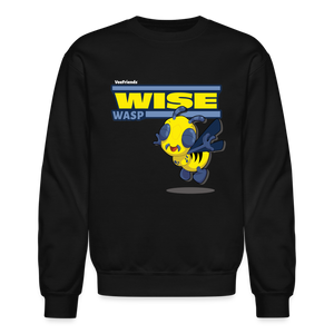 
            
                Load image into Gallery viewer, Wise Wasp Character Comfort Adult Crewneck Sweatshirt - black
            
        