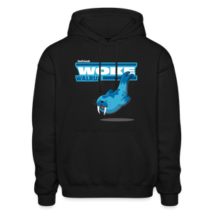 Woke Walrus Character Comfort Adult Hoodie - black